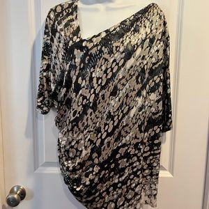 Dress Barn asymmetrical top sparkle evening top blouse 3X